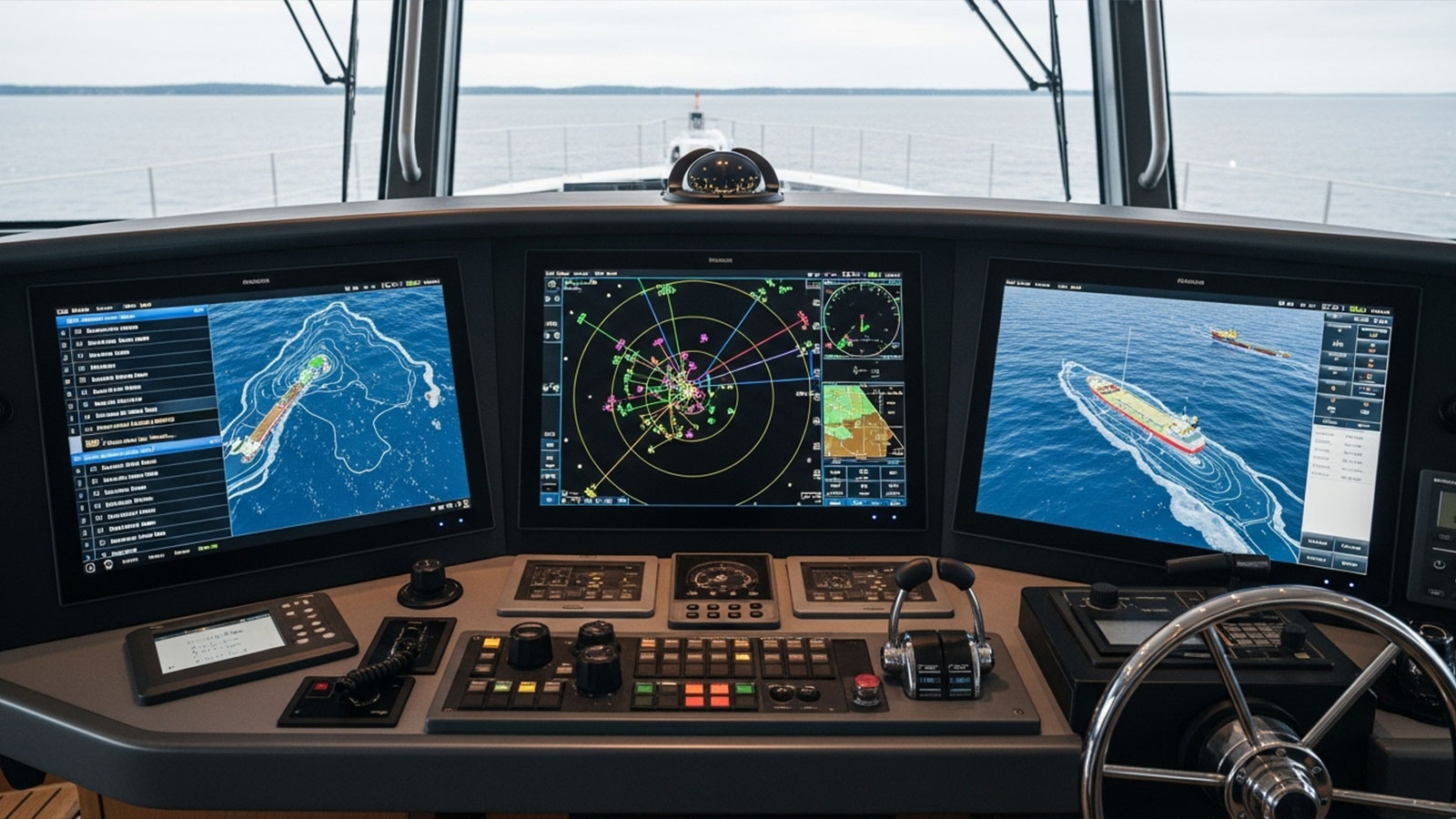Marine navigation and radar system equipment on a vessel in Saudi waters