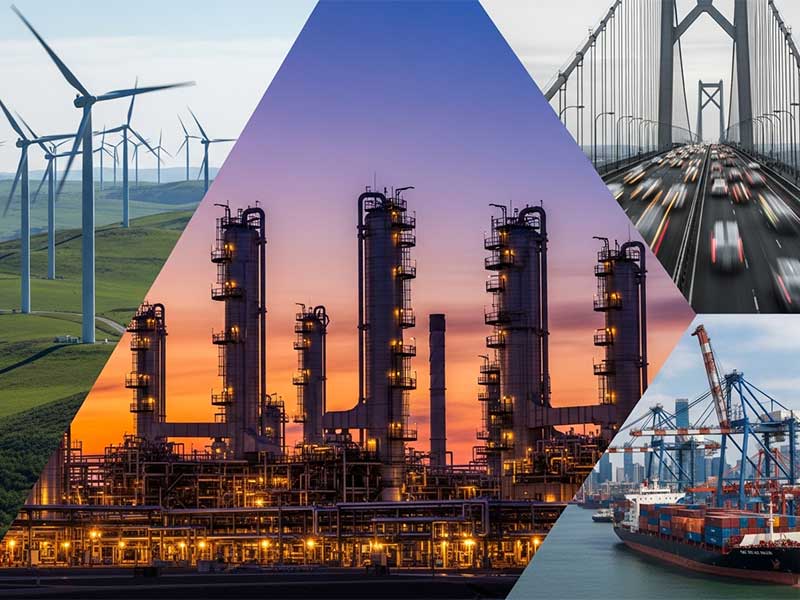 Industrial plant and construction site representing ABAFCO projects in Saudi Arabia